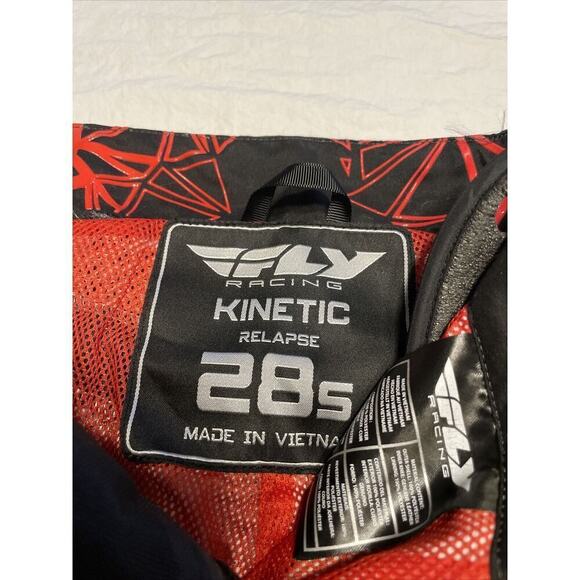 MEN'S FLY RACING KINETIC RELAPSE MOTORCROSS BLACK & RED PANTS. 28s - Picture 13 of 16